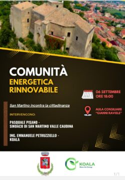 San Martino Valle Caudina punta sulla comunità energetica rinnovabile