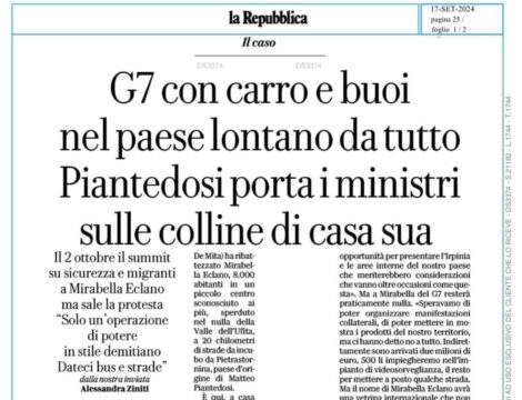 Il presidente della provincia di Avellino a difesa di Mirabella Eclano dopo l’articolo de La Repubblica