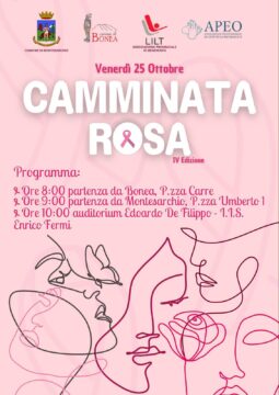 Montesarchio/Bonea: domani quarta edizione della camminata rosa