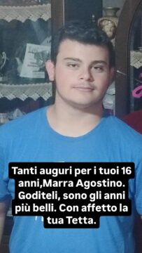 Cervinara: compleanno speciale per i sedici anni di Agostino Marra