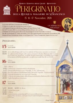 Domani a Benevento arriva la reliquia maggiore di San Francesco d’Assisi