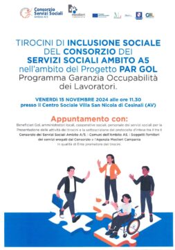 Tirocini di inclusione sociale per l’Ambito A 5