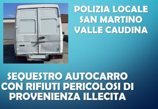 Valle Caudina: autocarro sequestrato per trasprto illecito di rifiuti