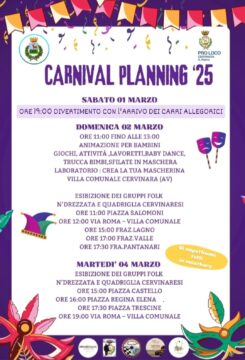 Valle Caudina: tutto pronto per il carnevale cervinarese