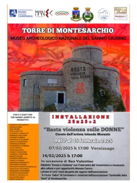 Montesarchio: la Torre ospita l’opera Iolanda Morante contro la violenza sulle donne