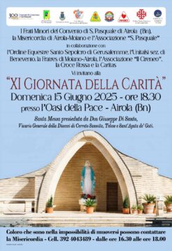 Airola: domenica 15 giugno si svolgerà l’undicesima giornata della carità Airola: domenica 15 giugno si svolgerà l’undicesima giornata della carità
