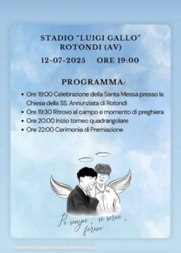 Rotondi: la carezza leggera degli amici di Vincenzo e Alessandro Rotondi: la carezza leggera degli amici di Vincenzo e Alessandro