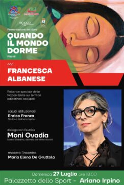 Domenica 27 luglio si presenta il libro di Francesca Albanese Domenica 27 luglio si presenta il libro di Francesca Albanese