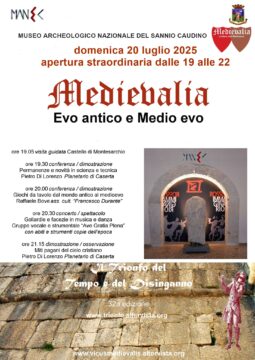 Valle Caudina: domenica 20 luglio apertura serale e straordinaria del museo di Montesarchio