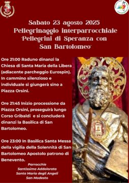 Al via il pellegrinaggio interparrocchiale per San Bartolomeo Al via il pellegrinaggio interparrocchiale per San Bartolomeo