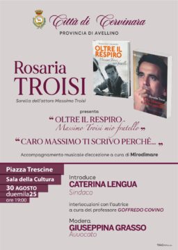 Cervinara: sabato incontro con la sorella di Massimo Troisi
