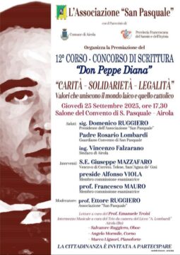 Airola: 12 anni di attività per il corso- concorso di scrittura dedicato a don Peppe Diana