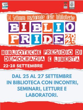 Bibliopride 2025: Incontri, laboratori, seminari Biblioteca
