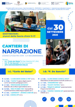 Valle Caudina: al De Sanctis di Cervinara e al Del Balzo di San Martino si combatte la povertà educativa