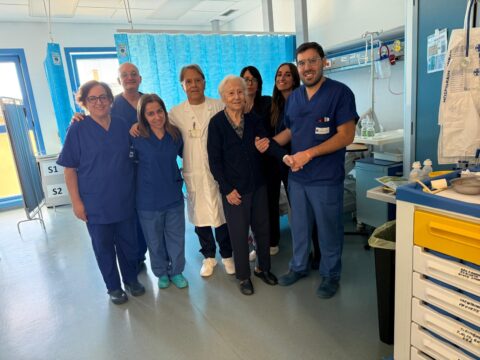 A 100 anni sconfigge un ictus grazie alle buone pratiche del Moscati