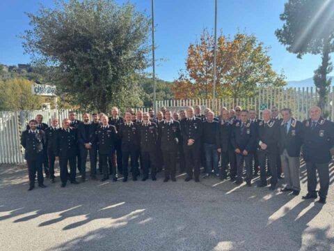 Visita del colonnello Keten visita la compagnia dei carabinieri di Cerreto Sannita
