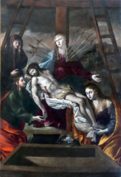 Airola: ricollocata la pala della Vergine Addolorata nel suo santuario