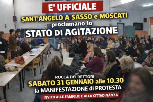 Domani manifestazione di protesta contro l’accorpamento degli istituti comprensivi Sant’Angelo a Sasso e Giuseppe Moscati