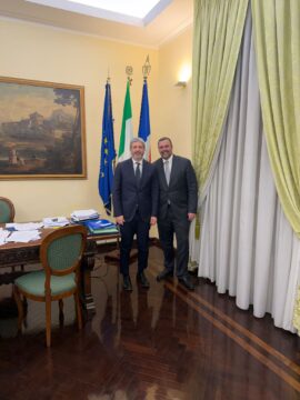 Pellegrino Mastella incontra il Presidente Fico: confronto su aree interne e Corso di Laurea in Medicina a Benevento