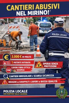 San Martino: fitta rete di subappalti per i cantieri stradali, 3mila euro di ammenda per quelli irregolari