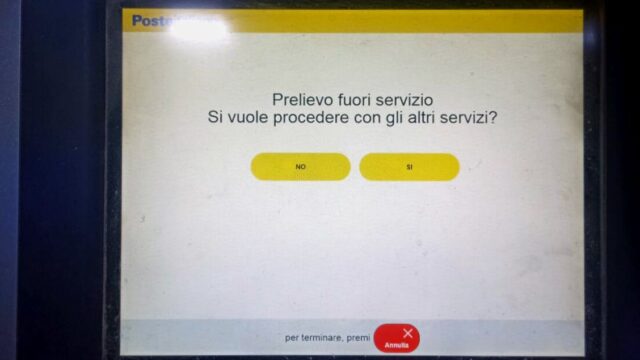 Moiano: il postamat funziona a singhiozzo e crea disagi ai cittadini