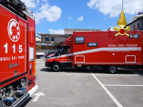 Lo sforzo dei vigili del fuoco per l’incontro trilaterale dei ministri dell’interno a Mirabella Eclano