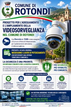 Rotondi: più sicurezza con il potenziamento della videosorveglianza