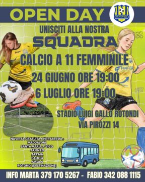 Rotondi: open day della Rotondi Woman per reclutare nuove calciatrici