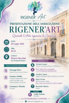 Sabato 18 luglio si presenta Rigener’Art