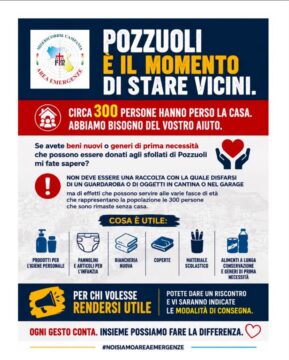 Cervinara: la confraternita Misericordia organizza una raccolta di generi di prima necessità