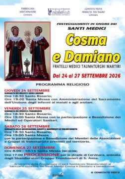 Cervinara: ferve l’organizzazione per la processione dei Santi Medici