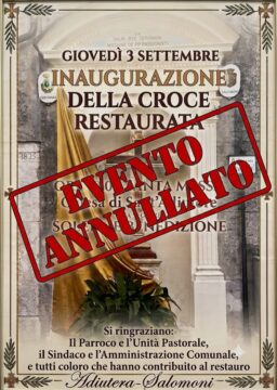 Cervinara: rinviata anche l’inaugurazione della croce