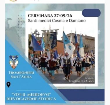 Cervinara: lo spettacolo dei Trombonieri di Sant’Anna per la processione dei Santi Medici